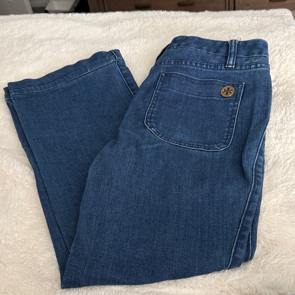 Tory Burch Denim Straight Leg Jeans